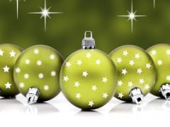 Groene kerstballen