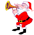 Kerstman met trompet