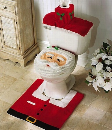 Kerstfun: Het kersttoilet